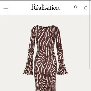 Realisation Par Zebra  Gia Long Sleeve Dress